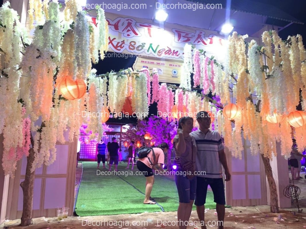 cây hoa tử đằng giả tại nha trang