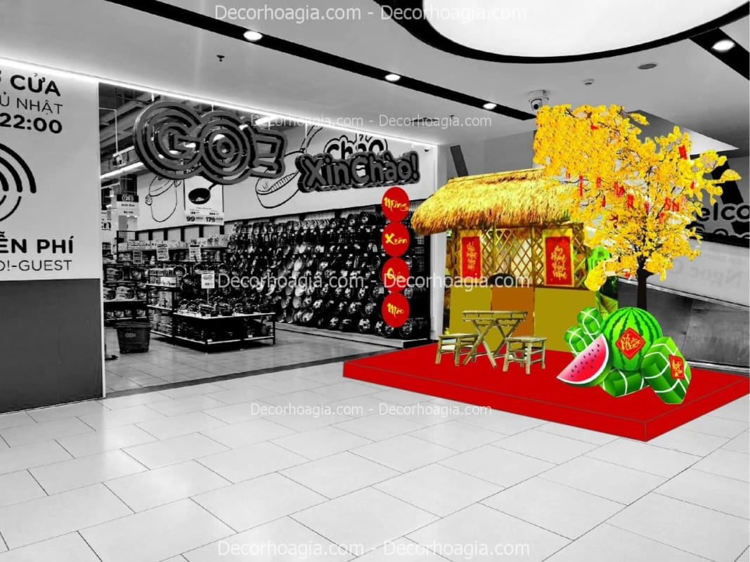 decor cây hoa mai giả hcm
