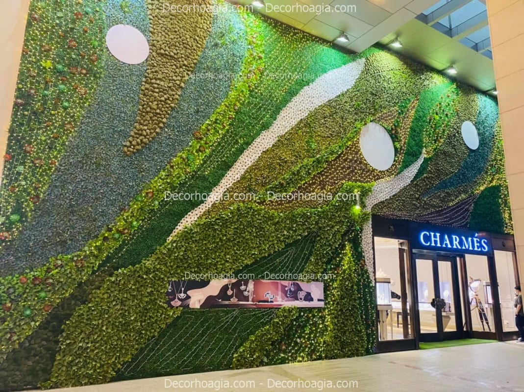 Tường cây giả quận 8 TPHCM