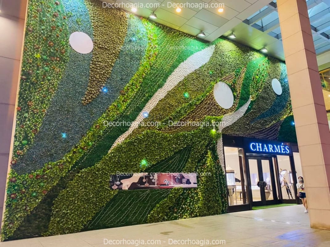 Tường cây giả quận 8 TPHCM