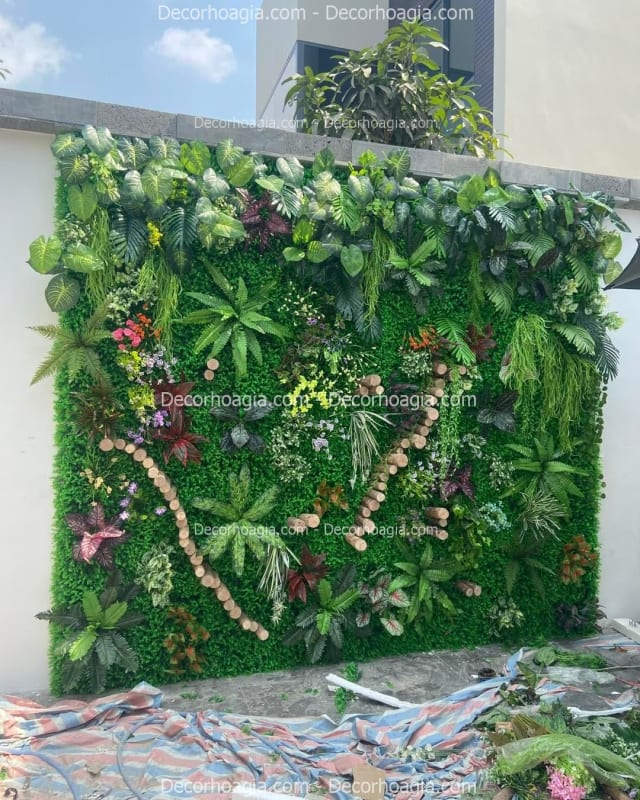 Tường cây nhựa